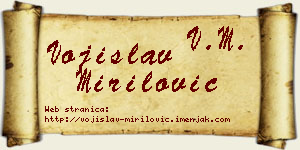 Vojislav Mirilović vizit kartica